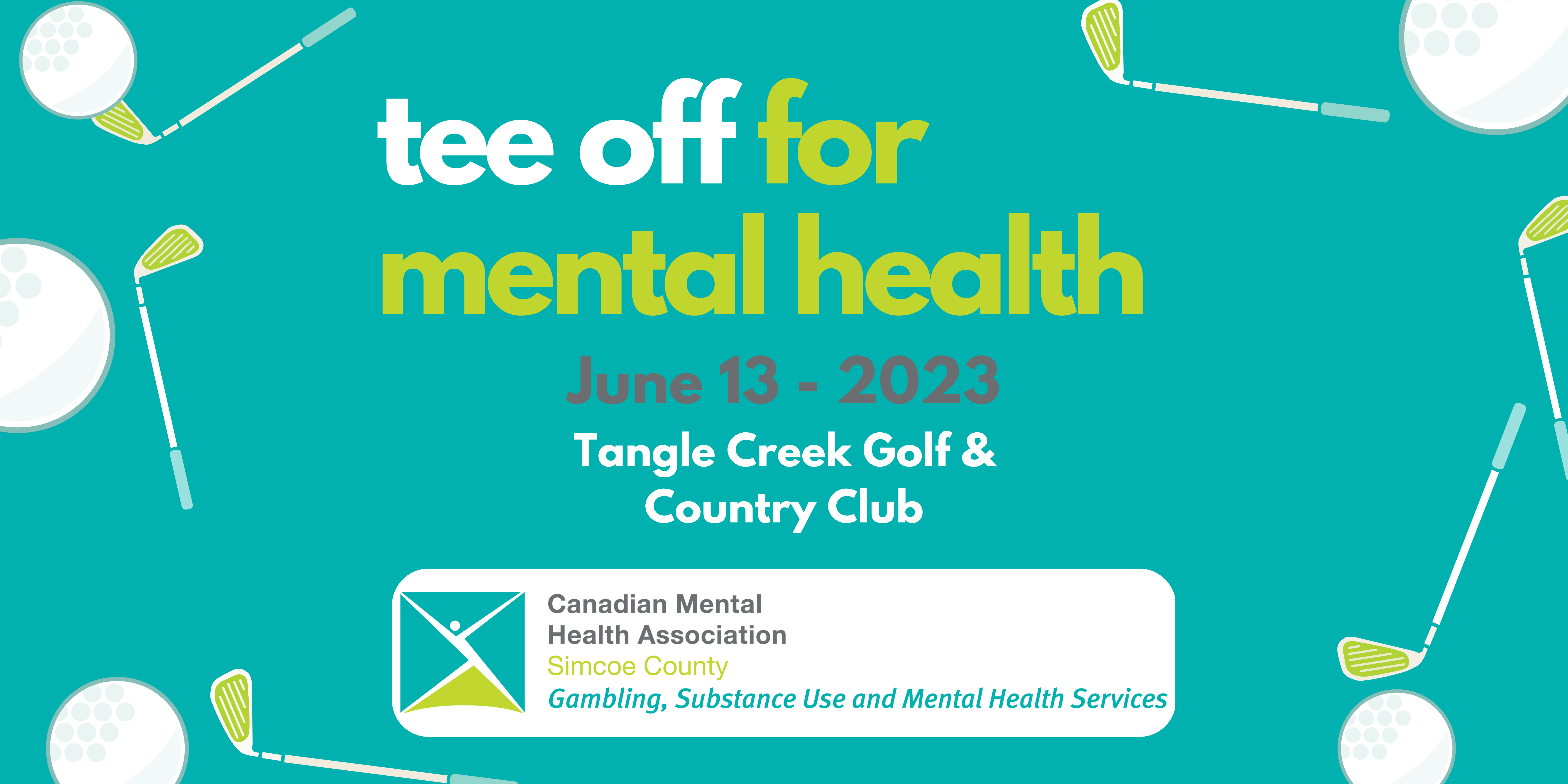 ad for tee off for mental health event